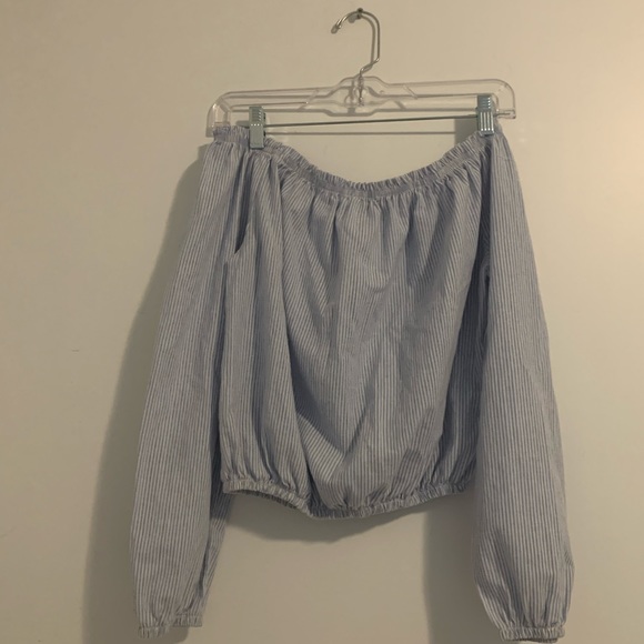 BRANDY Striped off the shoulder maura top - Picture 5 of 6